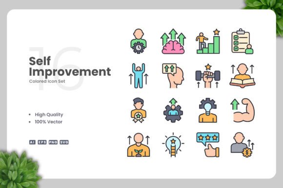Download Self Improvement Colored Icons - Self improvement Collection