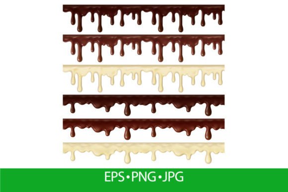 Download Realistic Sweet Chocolate Dripping, Flow - Realistic Collection